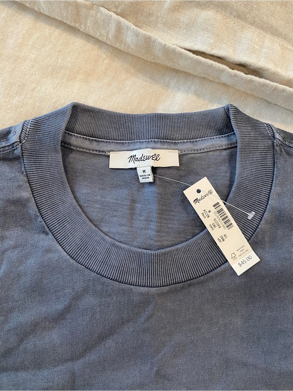 New with tags — Madewell - The Vintage Tee - Medium - Washed Blue / Grey color - Picture 3 of 5